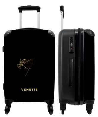 Großer Koffer - 90 Liter - Venedig - Karte - Gold - Karten - Trolley - Reisekoffer