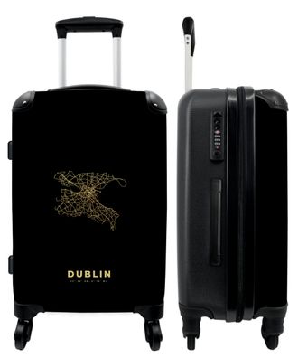 Großer Koffer - 90 Liter - Dublin - Stadtplan - Karten - Gold - Karte - Trolley -