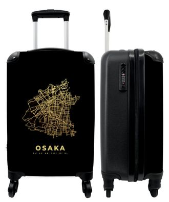 Koffer - Handgepäck - Osaka - Karte - Gold - Karten - Trolley - Rollkoffer - Kleine