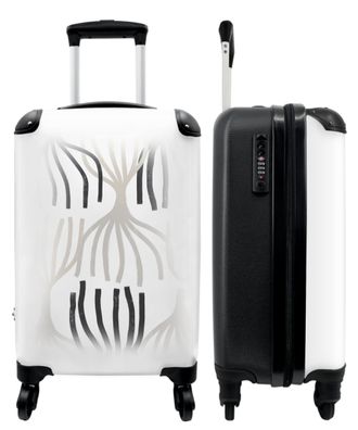 Koffer - Handgepäck - Abstrakt - Weiß - Design - Schwarz - Trolley - Rollkoffer -