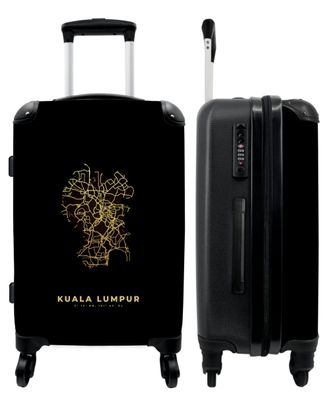 Großer Koffer - 90 Liter - Kuala Lumpur - Stadtplan - Karten - Gold - Karte - Trolley