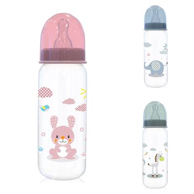 Baby Care Babyflasche Simple 250 ml Tiere, Sauger Größe 0 + , Deckel, ab Geburt