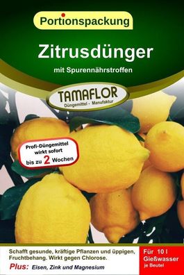 Zitrusdünger, Zitronen, Pflanzendünger Citrus 10 Portionsbeutel für 100 l