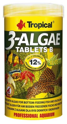 Tropical 3-Algae Tablets B 250ml Tabletten mit Algen Welse + Krebse - MHD 05/20