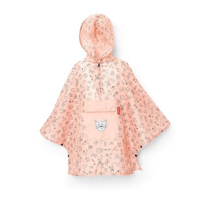 reisenthel mini maxi poncho M kids IG, cats and dogs rose, Unisex