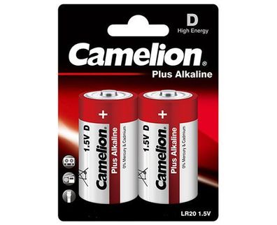 Camelion - Plus Alkaline - Mono D/ LR20 - 1,5 Volt 21000mAh Alkaline - 2er Blister