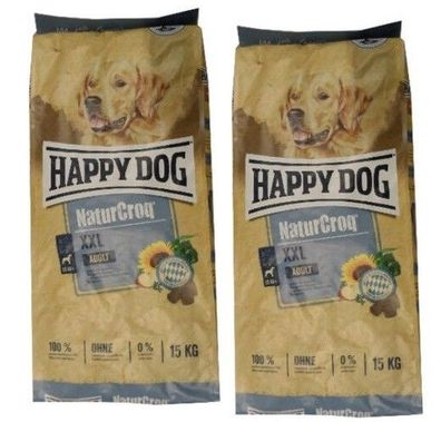 2x15kg Happy Dog Naturcroq Adult XXL Hundefutter
