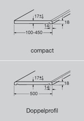 Werzalit Fensterbank Compact S18 sand stone, glatt - seidenmatt