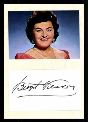 Birgit Nilsson 1918-2005 Oper Klassik Original Signiert ## BC G 38073
