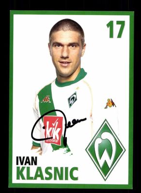 Ivan Klasnic Autogrammkarte Werder Bremen 2004-05 Original Signiert