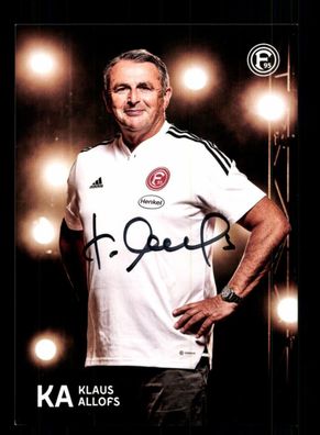 Klaus Allofs Autogrammkarte Fortuna Düsseldorf 2022-23 Original Signiert