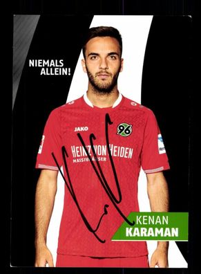 Kenan Karaman Autogrammkarte Hannover 96 2015-16 Original Signiert