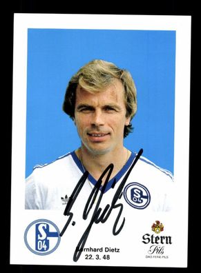 Bernhard Dietz Autogrammkarte FC Schalke 04 1982-83 Original Signiert