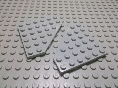 Lego 2 Platten 6x6 diagonale Ecke Althellgrau Nummer 6106