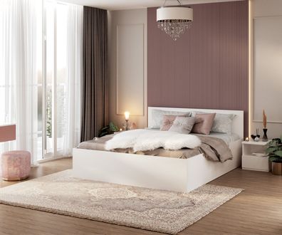 Doppelbett Ampo Bett mit Bettkasten Schlafzimmer 90/120/140/160/180x200 modern