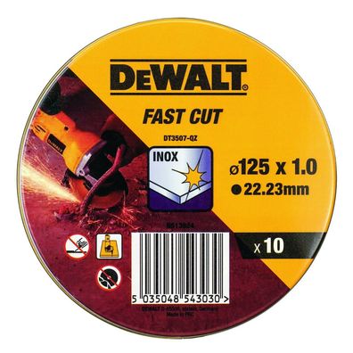 DeWalt Trennscheibe, DT3507-QZ, Fast Cut 125 x 1,0 Box10-tlg. 297044