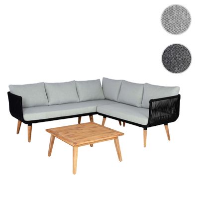 Garten-Garnitur HWC-L30, Garnitur Sitzgruppe Lounge-Set Sofa, Akazie Holz