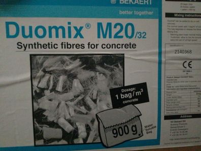 19,83 €/ kg) Bekaert Polypropylenfaser Duomix M20 Beutel a 900 g