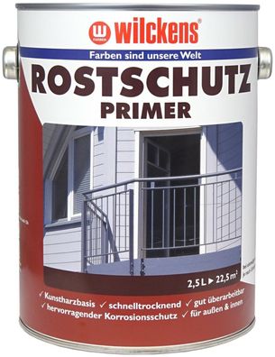 11,64 €/1 L ) Wilckens Rostschutz-Primer 2,5l/ Dose hoher Rostschutz