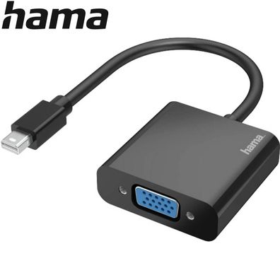 Hama Mini DisplayPort auf VGA Adapter Mini DP auf VGA 4K 1080p Full Ultra HD NEU