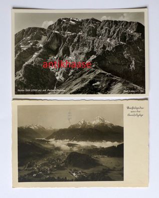 2 Ansichtskarten AK Berchtesgaden von der Kneifelspitze Hoher Göll Purtschellerhaus