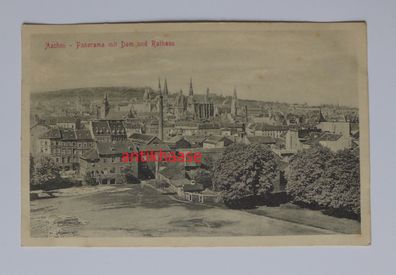 Ansichtskarte AK Aachen Panorama mit Dom und Rathaus Feldpost
