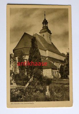 Ansichtskarte AK Kirche von Lauterbach Marienberg Erzgebirge Heimatschutz