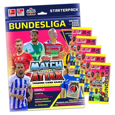 Topps Match Attax Bundesliga Karten Saison 2022/2023 - 1 Starter + 5 Booster Samme...