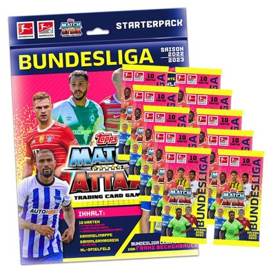 Topps Match Attax Bundesliga Karten Saison 2022/2023 - 1 Starter + 10 Booster ...