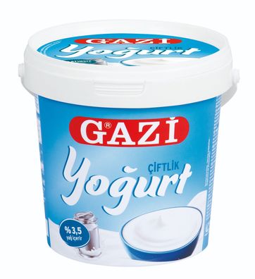 Gazi Ciftlik Joghurt 3x 1kg Naturjoghurt 3,5% Fett erfrischend natürlich Geschmack