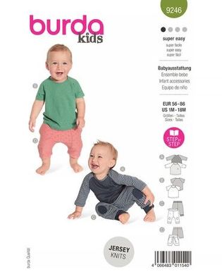 burda style Papierschnittmuster Shirt und Hose für Babys #9246