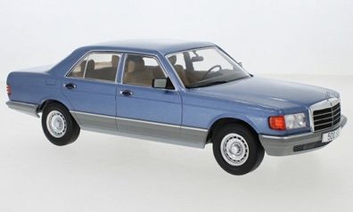 Mercedes W126 500 SE S-Klasse 1979 blau met. Modellauto 18186 MCG 1:18