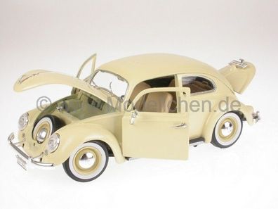 VW Käfer Beetle 1200 Ovali beige Modellauto 18-12029 Bburago 1:18