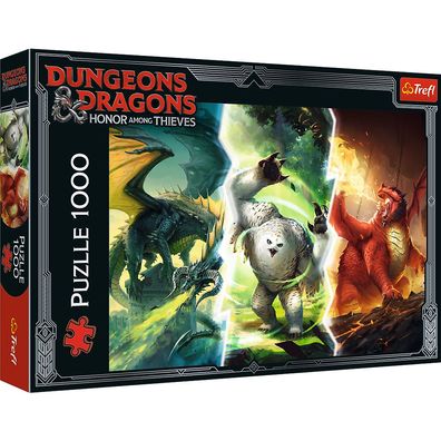 Trefl 10763 Dungeons & Dragons Legendäre Monster von Faerun 1000 Teile Puzzle