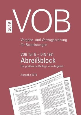 VOB Teil B - DIN 1961 - Abrei?block: Abrei?block mit vorgedruckten Vertrags ...