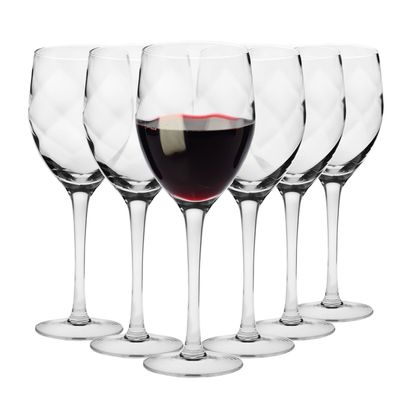 Krosno Gläser für Rotwein Wein | Set 6 | 320 ml | Handwäsche | Handgemacht