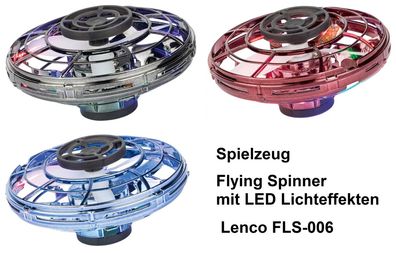 Spielzeug Flying Spinner mit LED Lichteffekten Lenco FLS-006. NEU in Original-Packung