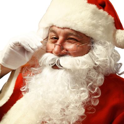 weiße Perücke und Bart Nikolaus Zauberer Weihnachtsmann Weihnachten Santa Claus