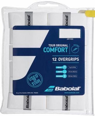 Babolat Tour Original x 12 White Griffbänder für Tennis Grips