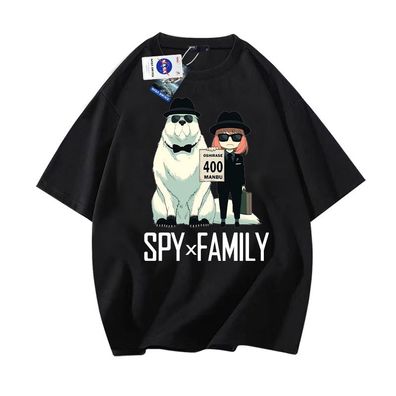 Anime Spy x Family T-shirt Anya Bond Tee Rundhals Top für Herren Damen Geschenk