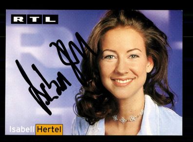 Isabell Hertel RTL Autogrammkarte Original Signiert + F 14254