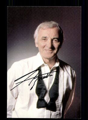 Aznavour Autogrammkarte Original Signiert + M 8672