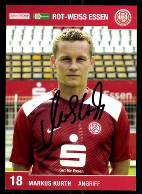 Markus Kurth Autogrammkarte Rot Weiss Essen 2008-09 Original Signiert + A 81341
