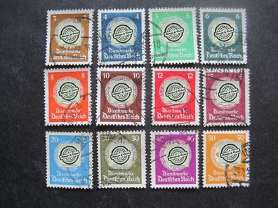Deutsches Reich Dienstmarken MiNr. 132-143 gestempelt (AC 308)