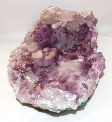 Sensationelle Elestial - Amethyst-Quarz Schale / Geode 1226 g; 18,3 cm Rarität