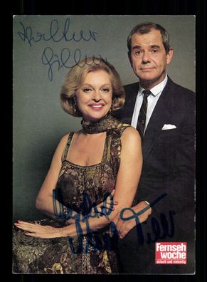Nadja Tiller und Walter Giller Autogrammkarte Original Signiert + F 13212