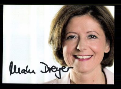 Malu Dreyer Ministerpräsidentin Rheinland Pfalz Original Signiert + 9989