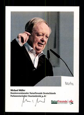 Michael Müller SPD Bundesminister Autogrammkarte Original Signiert + 10011