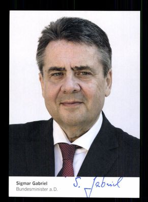 Sigmar Gabriel SPD Vorsitzender 2009-2017 Original Signiert + 10079