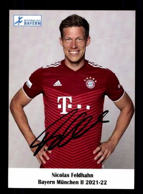 Nicolas Feldhahn Autogrammkarte Bayern München Amateure 2021-22 Original Sign